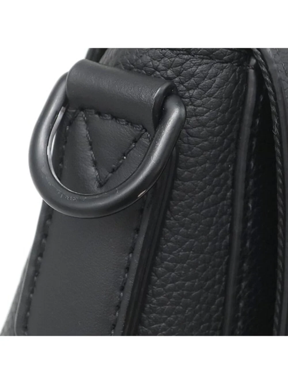 Louis Vuitton Shoulder Bag Takeoff Messenger Gray Leather Black Matte
